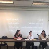 Diane Duarte-Menendez, Melissa Dean, and Abigail Boersma at their panel presentation